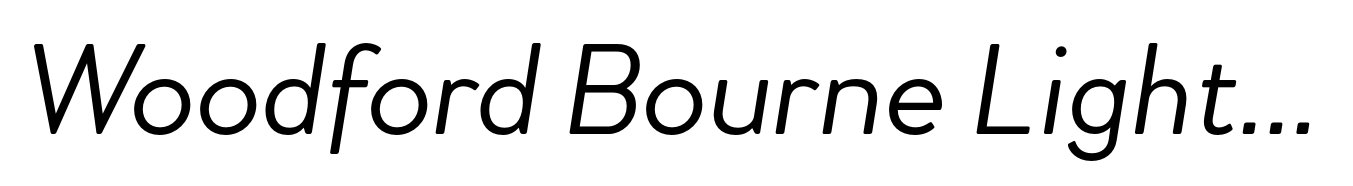 Woodford Bourne Light Italic